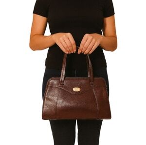 Etienne Aigner Vintage Brown Leather Handbag with Crossbody Strap